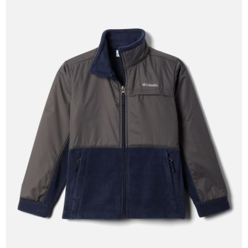 Columbia Jakne Za Dječake - Steens Mountain Overlay Fleece Tamnoplave Tamno Sive | KFDX-81294